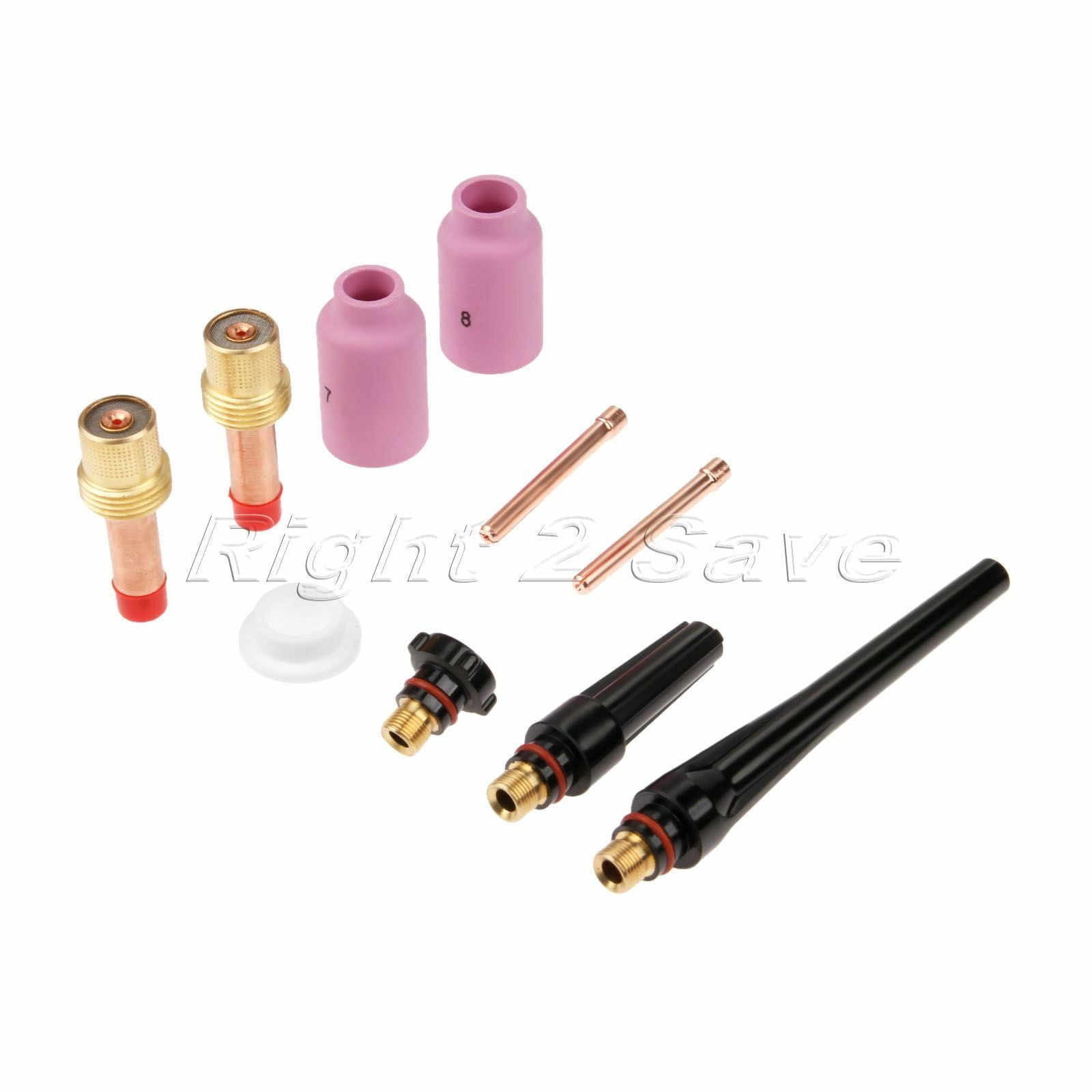 Replace 10X Welding TIG Gas Lens Collet Body Back Cap 1/16" Torch 17/18/26 T13