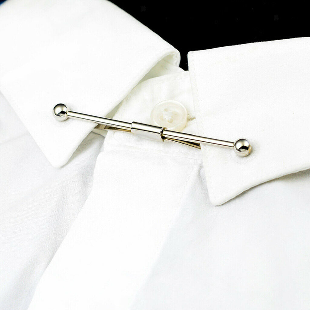 3Pcs Men's Shirt Collar Brooch Tip  TiePin Bar Clasp Collar Clip for Business