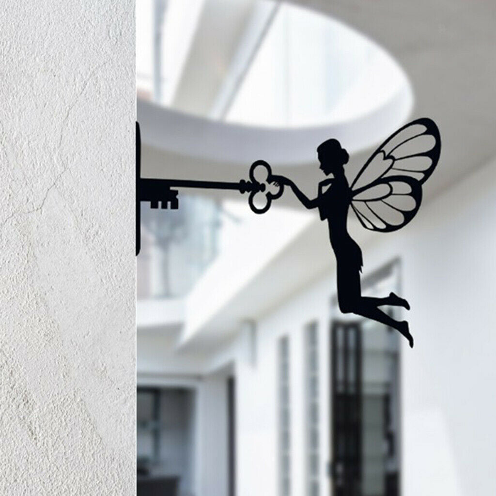 Outdoor Decor Metal Art Fairy Silhouette Sculpture for Home Decor Lawn Tree