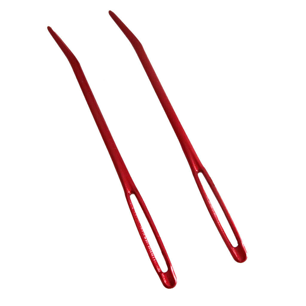 2pcs Large Eye Aluminium Alloy Tapestry Bent Needles Darning Needles DIY
