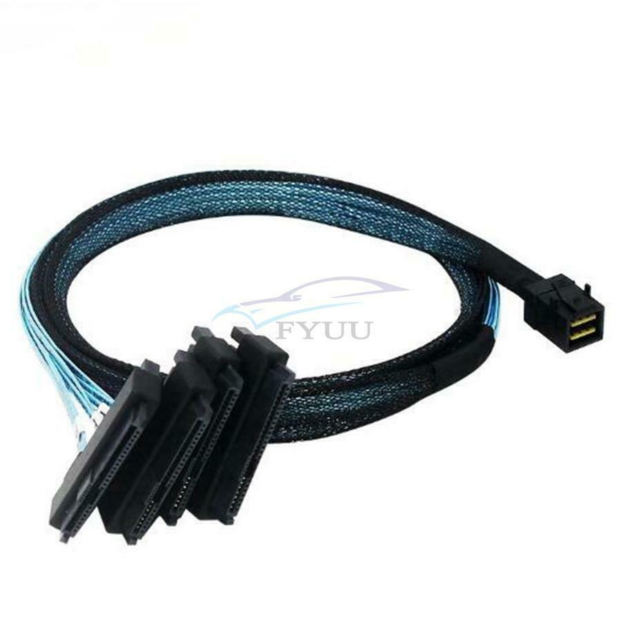 1× SFF-8643 Male SAS HD To 29 Pin SFF-8482 With SAS 15Pin Port Cable Adapter