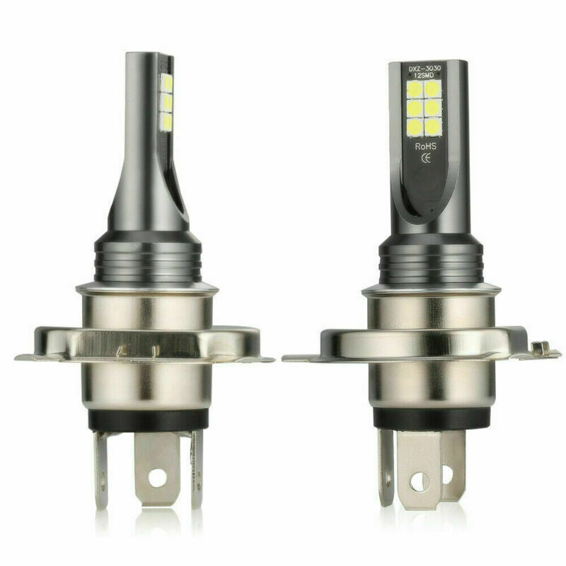2* 9003 H4 LED Headlight Bulbs Kit High-Low Beam Super Bright 80W 8000LM 6000K--
