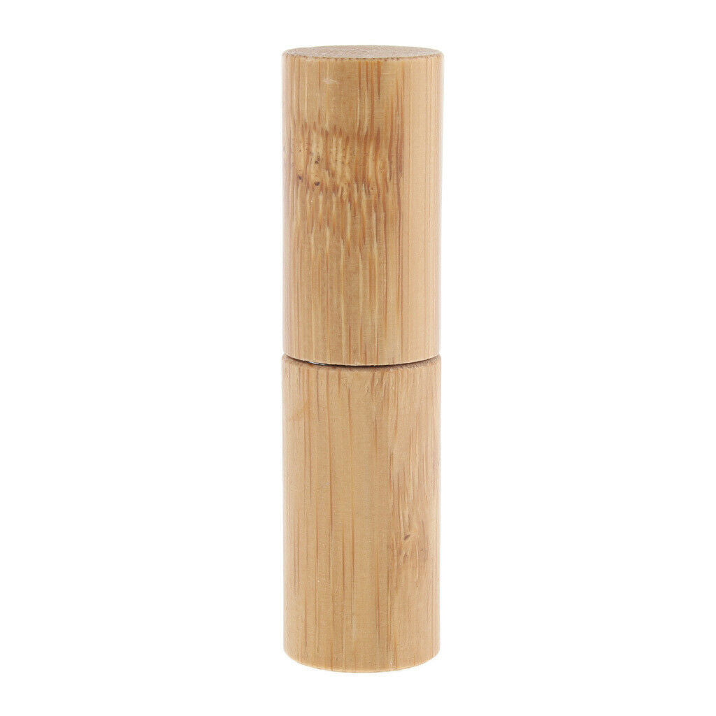 Wood Essential Oil Display Stand with 12 Roller Ball Refillable Bottle Kit