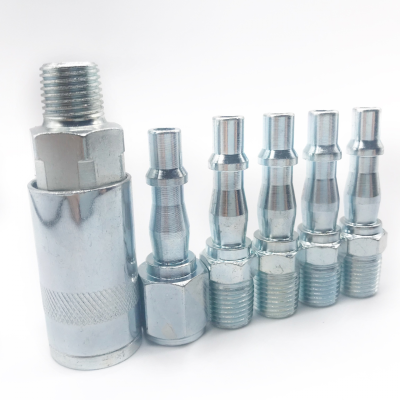 6Pcs 1/4 Inch Release Hose Compressor Connector Bsp Air Line Connector Connector