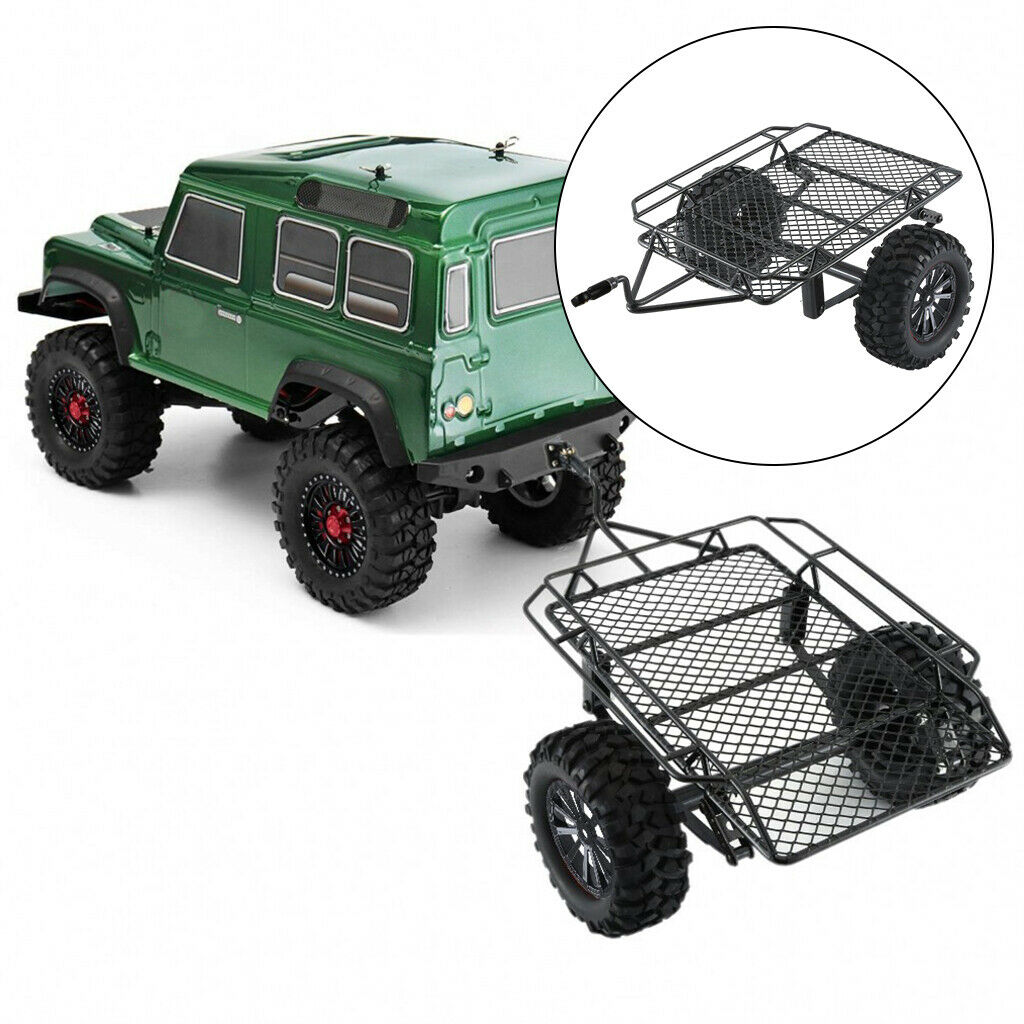 Racing RC Trailer Car for TRX4 SCX10 SCX10 III CC01 1/10 Truck Upgrade
