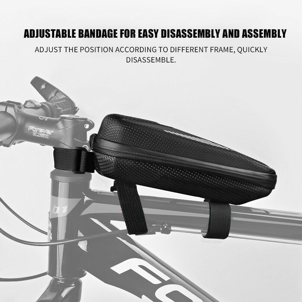 Bicycle Frame Front Top Tube Bag Waterproof Reflective Large MTB Bike Pack @