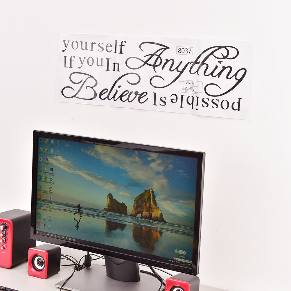 if you believe in yourself inspirational quotes wall decals decorative stickN SJ