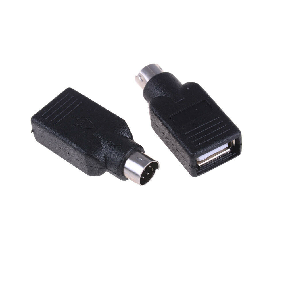 2x USB Female in to Male Adapter Converter for PS2 Computer Keyboard Mous.l8