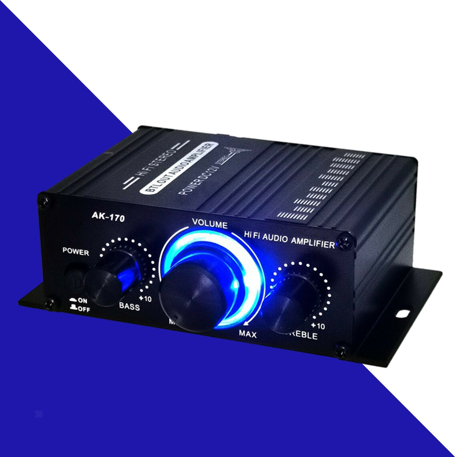 AK170 Mini Digital Power Amplifier Bass Audio Receiver 2CH for Home Car Use