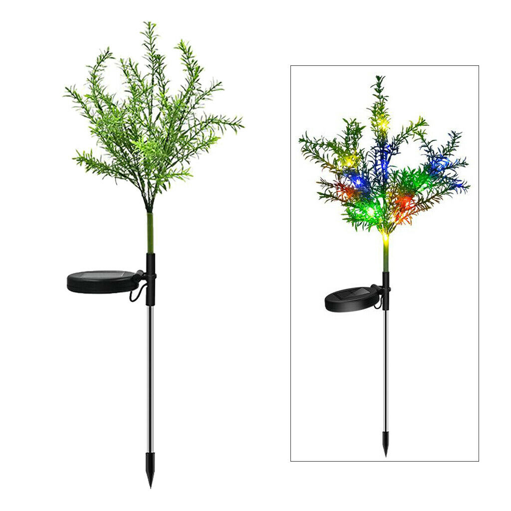 Solar Garden Light Christmas Tree Lamp LED Ground Lamp Indoor Outdoor Decor