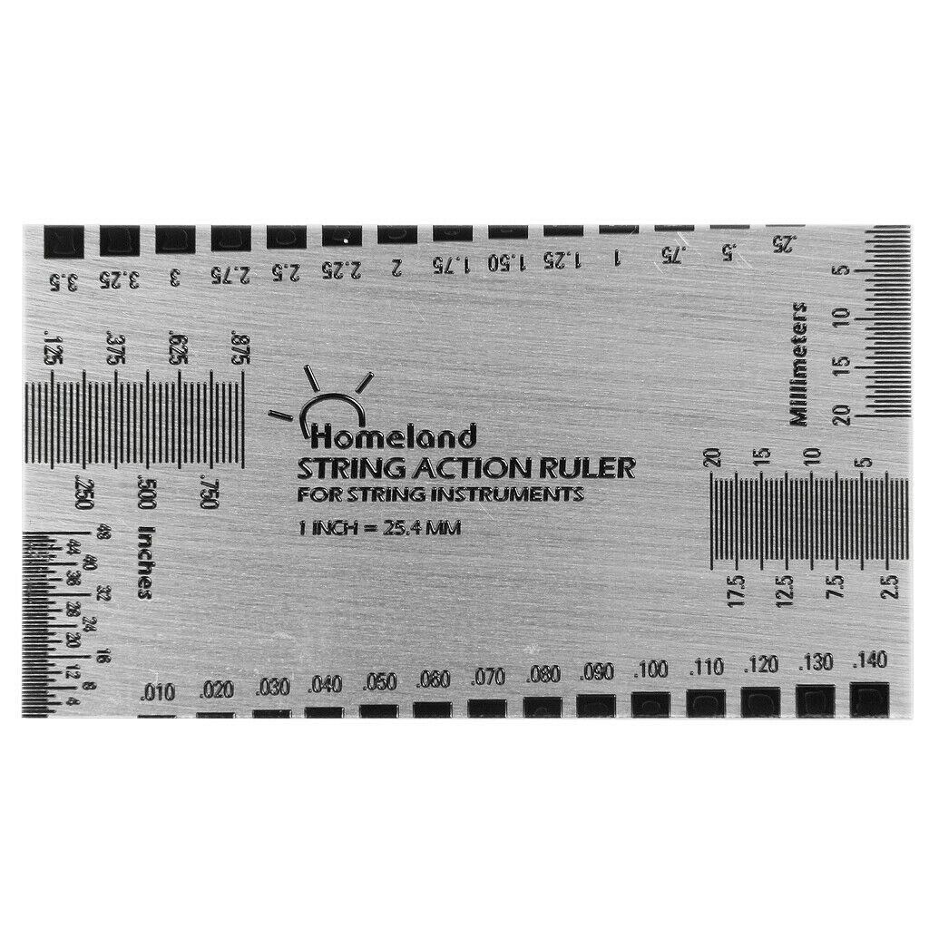 Electirc Guitar Stainless Steel CNC String Neck Ruler Measure Tool Kit