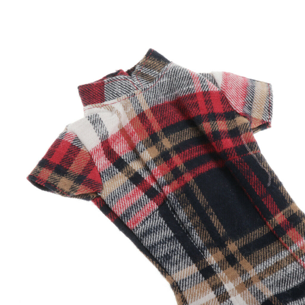 For 1/3 BJD Outfit Clothes Cheongsam Dress Clothing Red Plaid Clothing