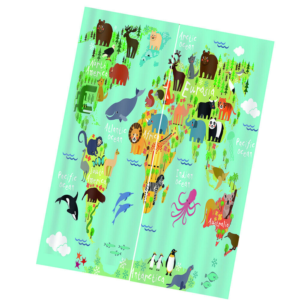 1 Pc Print Blackout Curtains for Kids Bedroom Living Room Dorm Decor Medium