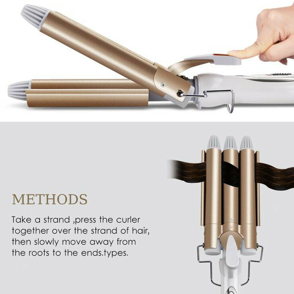Pro Stylist Hair Curler Twisted Curling Iron Wandfor All Hair Types EU Plug
