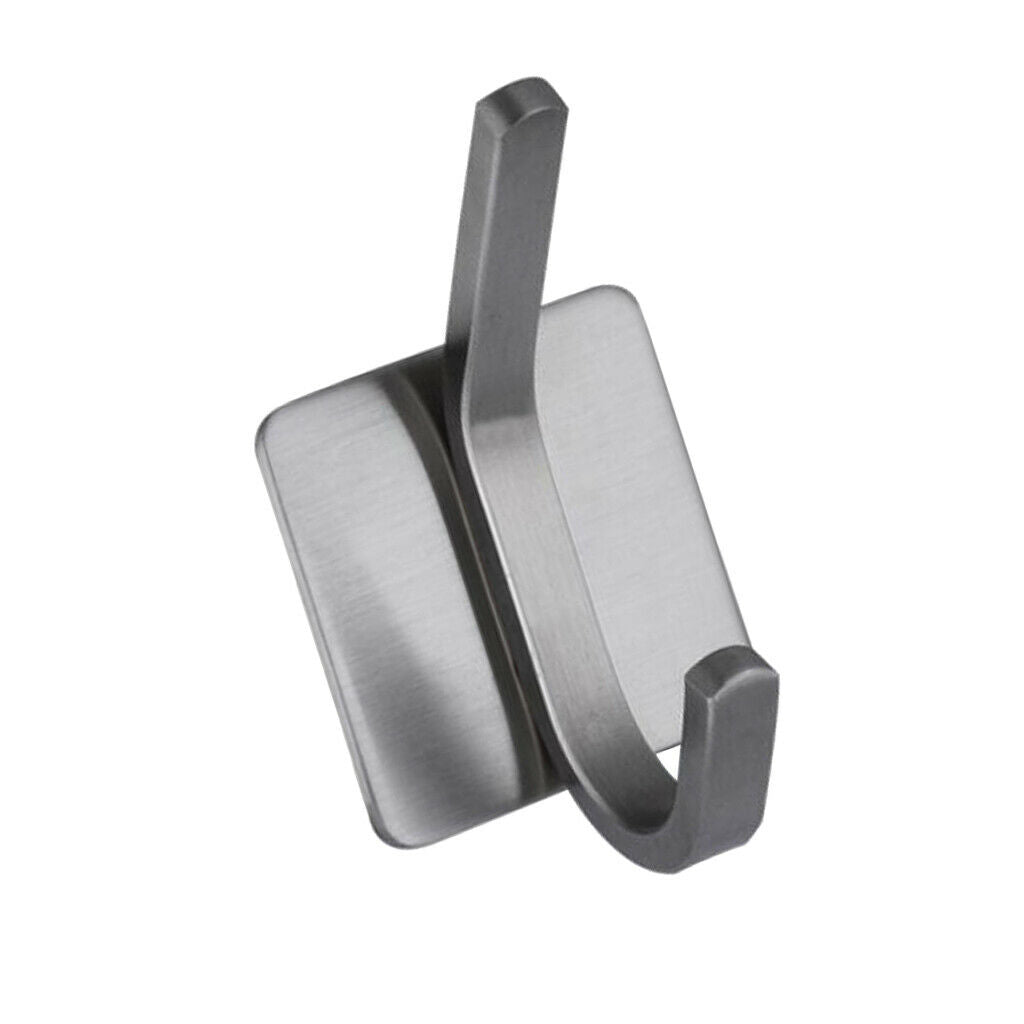 Wall Hook Adhesive Hook Stainless Steel Clothes Hanger for Bathroom Kitchen
