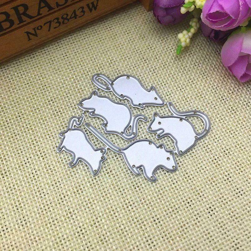 Rat Group Metal Cutting Dies Stencil Scrapbooking DIY Album Stamp Paper Emboss