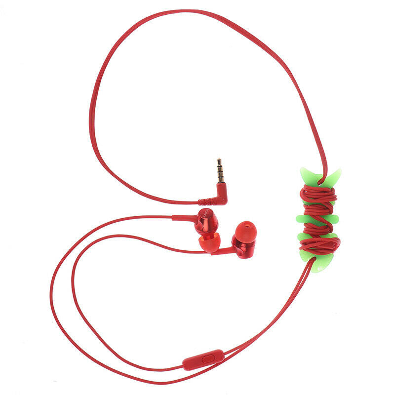 10 X Fish Bone Shape Earphone Headphone Cord Wrap USB Cable Winder OrganCW.l8