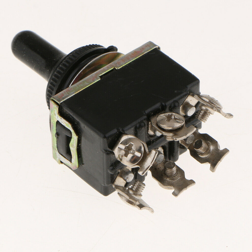 3x DPDT 6P3T ON-OFF-ON Heavy Duty Toggle Rocker Switch E-TEN1322 Black