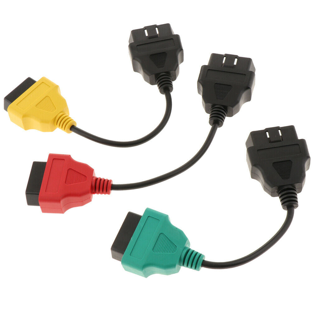 3PCS   23cm   ECU   Scan   16   Pin   OBD2   Adaptors   Cable   For   Fiat