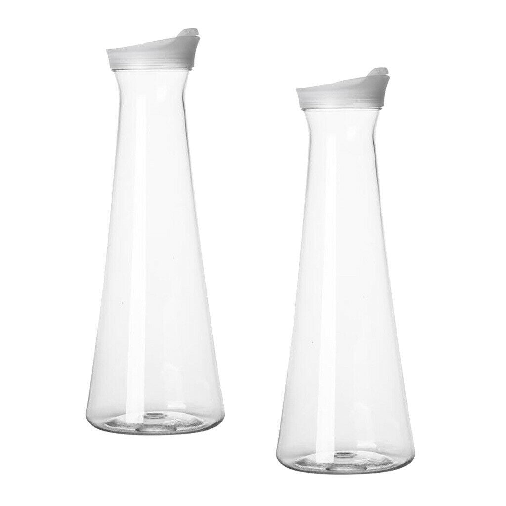 2 Pieces Cold Water Pitchers Juice Iced Tea Jug Jar 1500ml(50oz) Narrow Neck