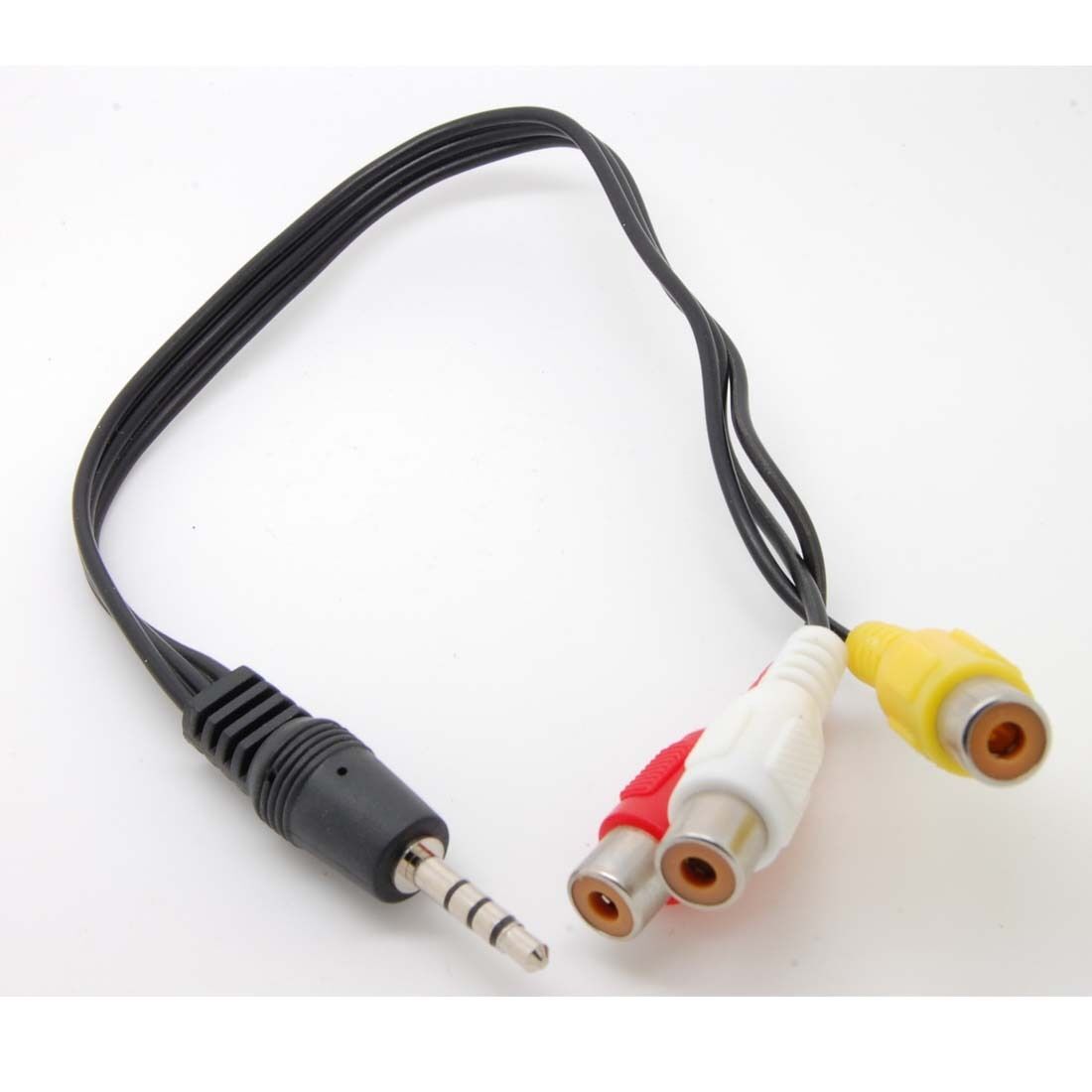 30cm 3 RCA 3rca Female to 3.5MM Jack M/F Video Audio Cable Adapter 1feet