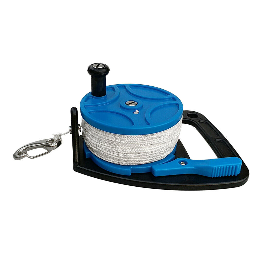 Underwater Scuba Diving Dive Wreck Cave Reel with Handle 83m Line Snap Hook