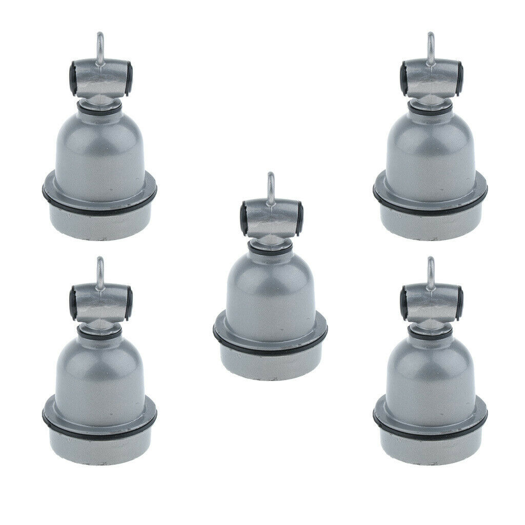 5Pcs E27 ES Ceramic Screw Lamp Holders for Heat Bulbs, Aluminium Shell