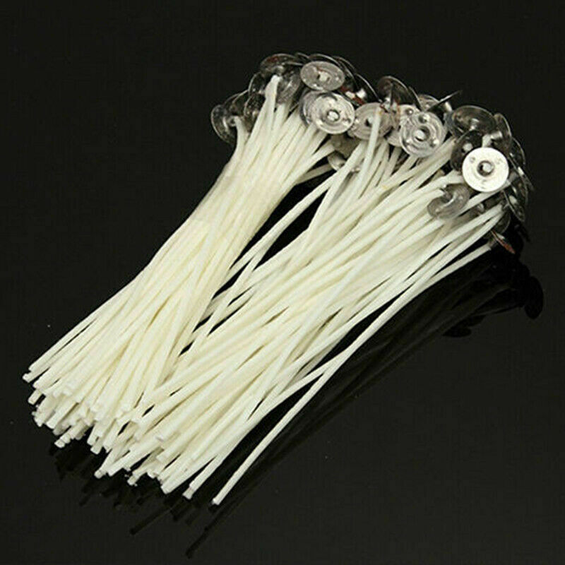 30pcs 10cm Candle Wicks Cotton Core Pre-Waxed With Sustainers For Candle Making