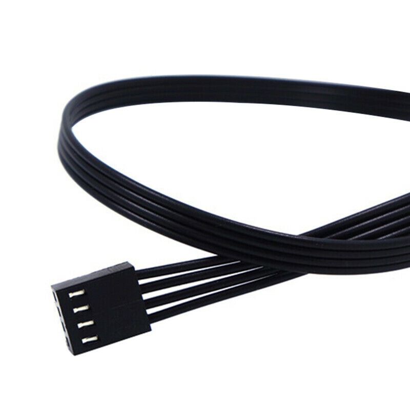 1 To 5 4-Pin PWM CPU Fan HUB Cooling Splitter Adapter Braided Power Cable .l8