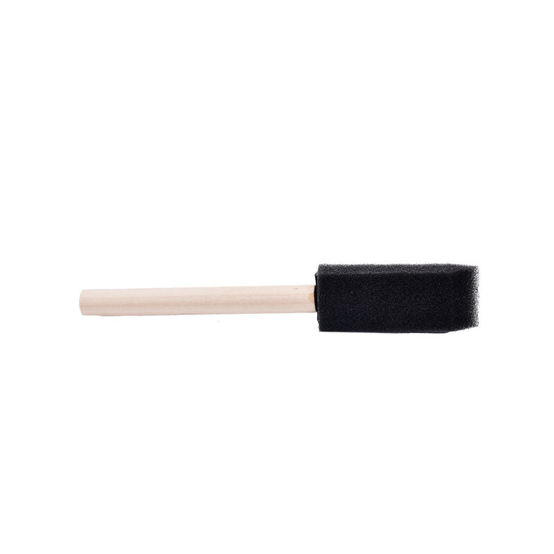 10X 1'' Foam Sponge Brushes Wooden Handle  Painting Drawing Craft Draw PJ.l8