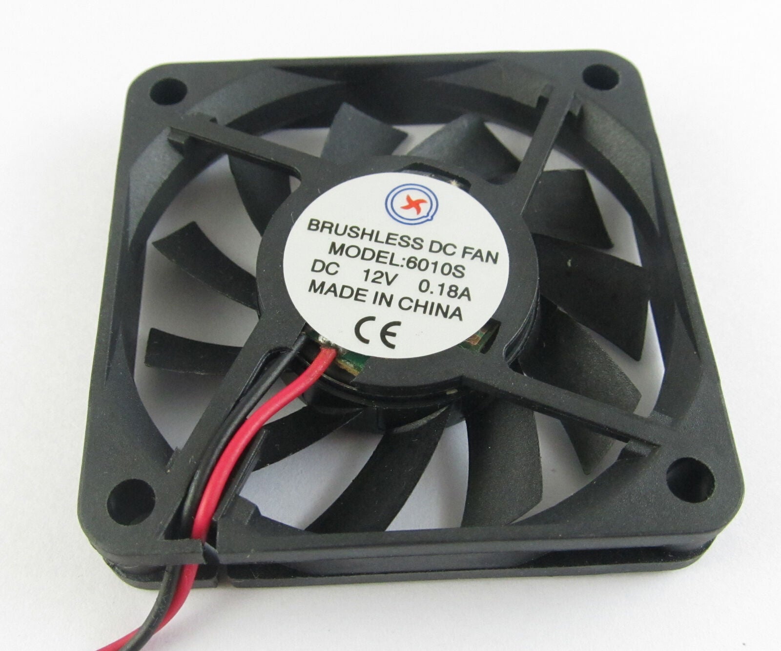 1pc 60mm 6010 60x60x10mm Brushless 12V DC Cooling Fan 11 Blade 2pin connectors