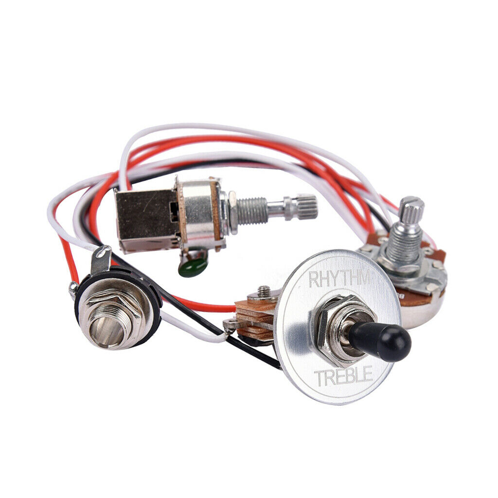 Guitar Pre-wired Harness 3 Way Toggle Switch Alpha B500K
