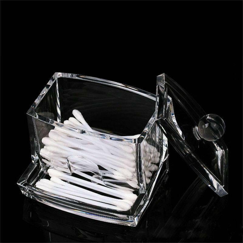 Clear Makeup Cotton Bud Holder Toothpick Case Swab Stick Box Storage Case UK New