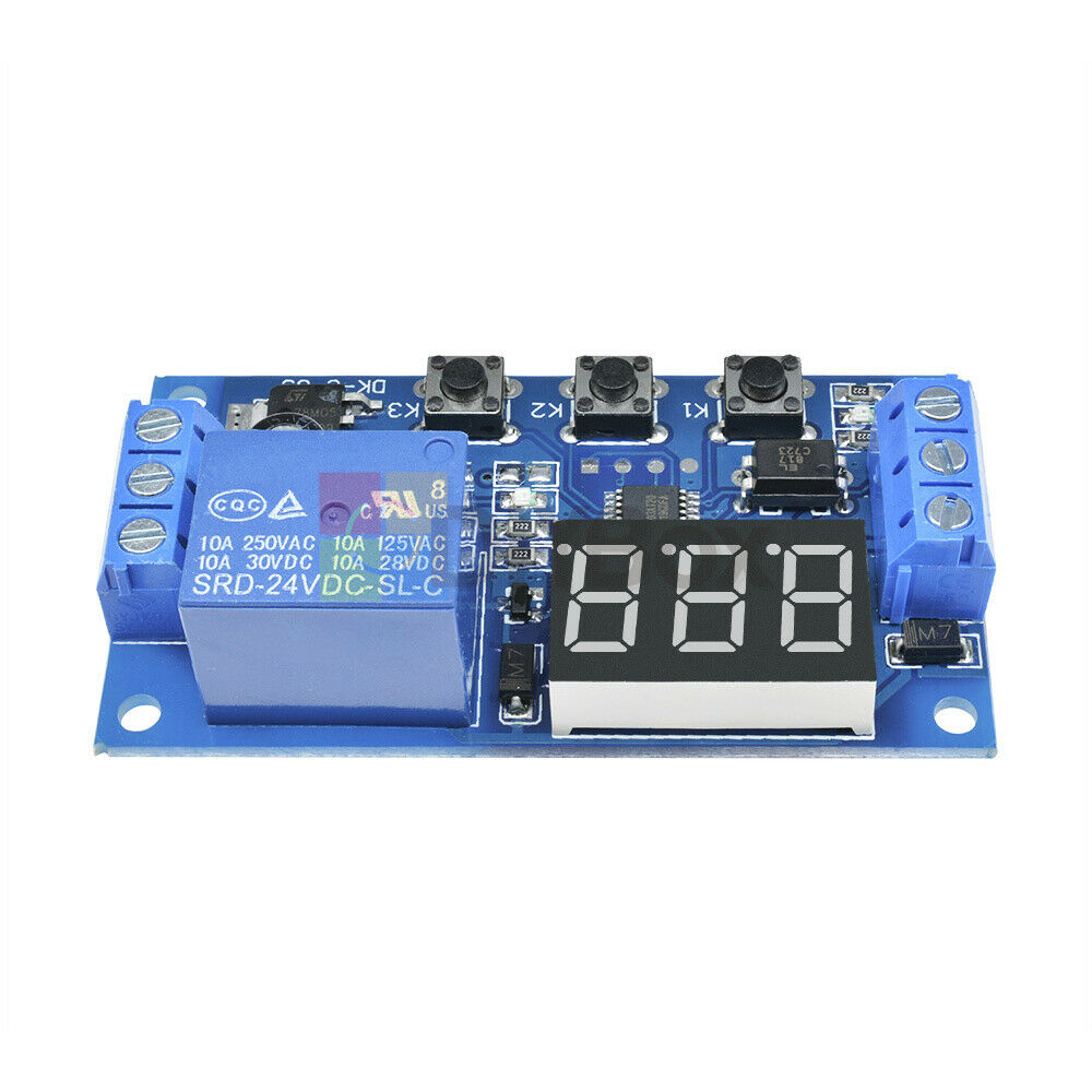 Digital LED Trigger Delay Time Cycle Timer Control Switch Relay Module 24V