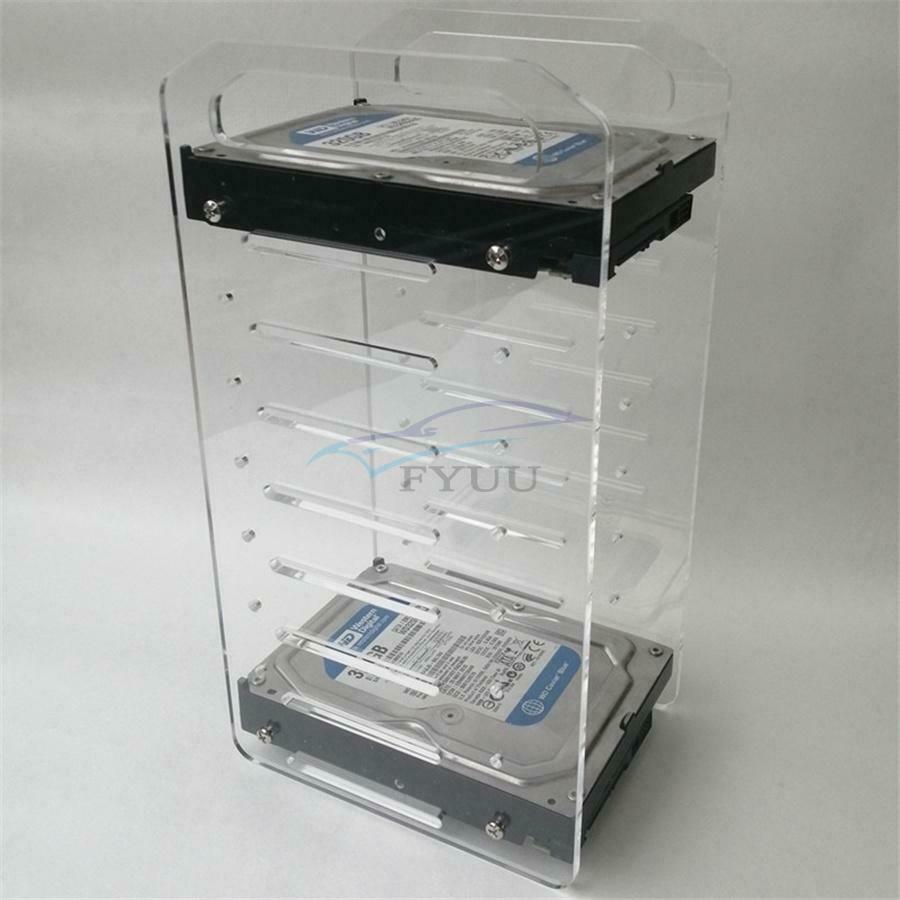 150×110×280mm Computer Transparent Acrylic Hard Disk Extension Rack With Screws