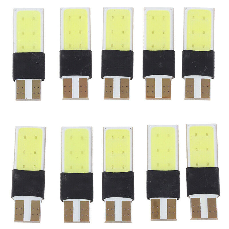 10Pcs LED Cob White T10 W5W Light Bulbs Side Light Canbus Clearance LampsJCAU DD