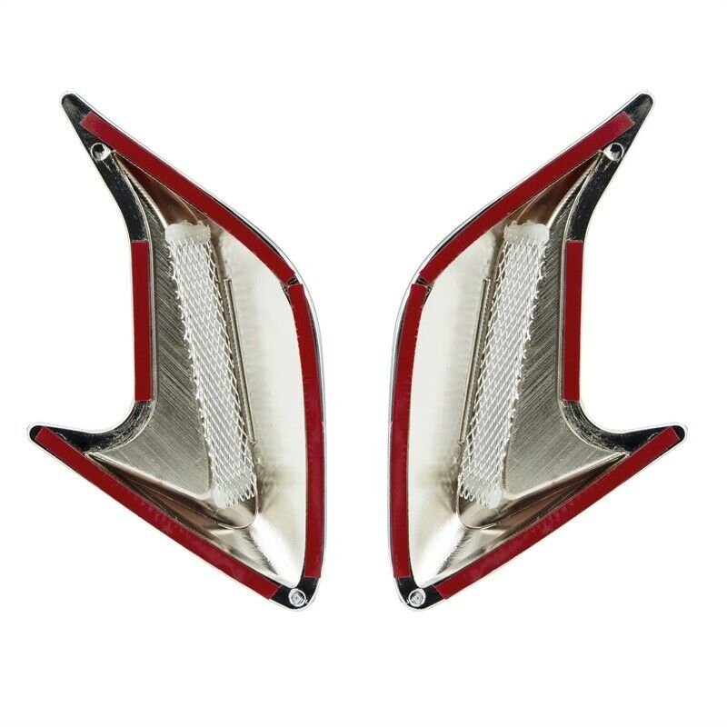 Universal CAR Chrome ABS Decor Side Vent Hood Air Flow Fender Intake Stickers
