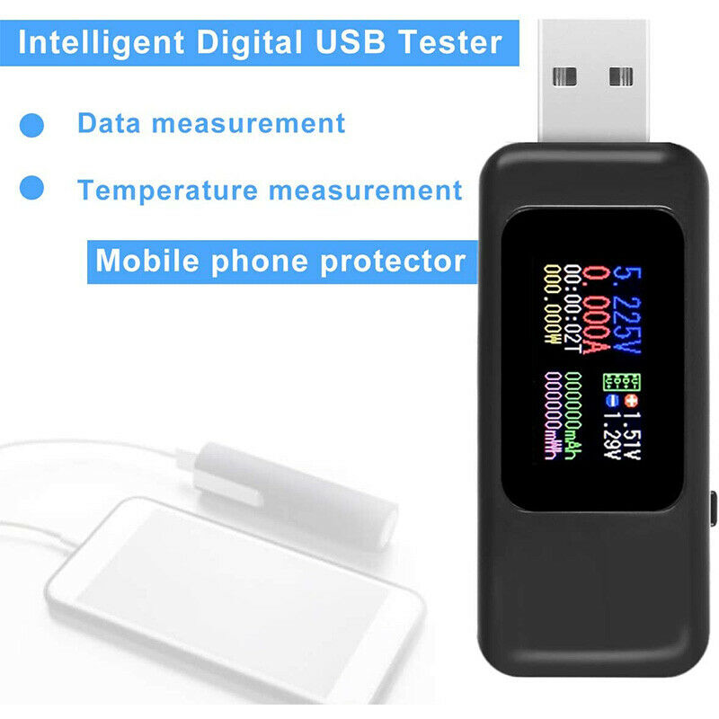2X(USB Digital Display Voltmeter DC Current Meter Mobile Phone Charging DetW4R8)