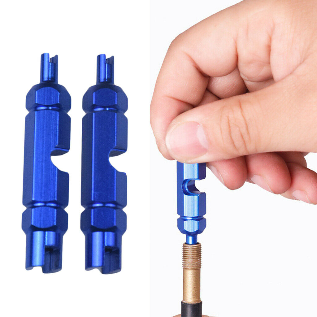 2 New Valve Core Remover Wrench MTB Bike Bicycle Accessories Universal Blue