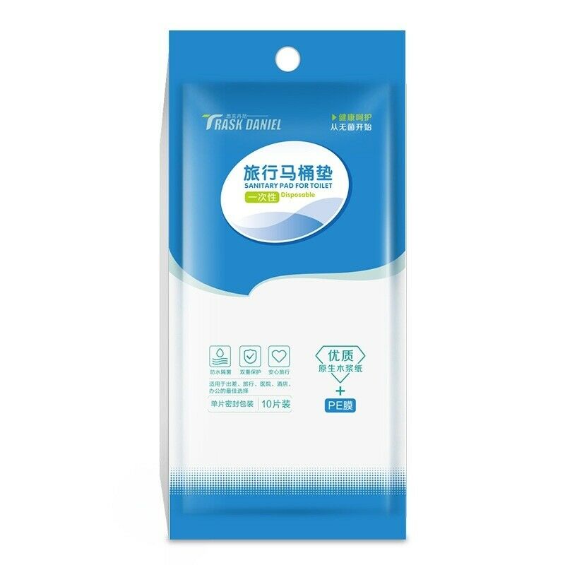 10Pcs/Pack Disposable Toilet Seat Cover Paper Pad Bathroom Travel Accessory New