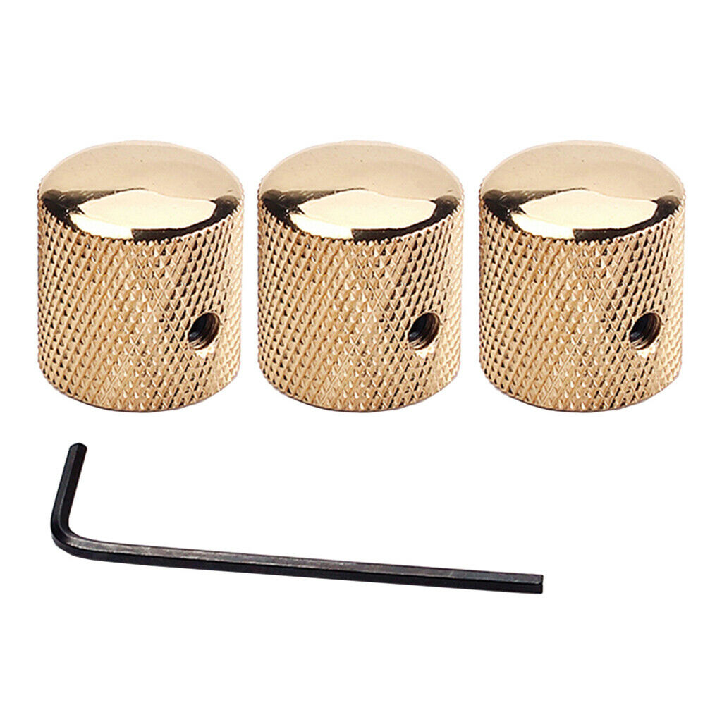 3Pcs Metal Guitar Volume Knobs Guitars Control Knobs for Electric Guitar & Bass