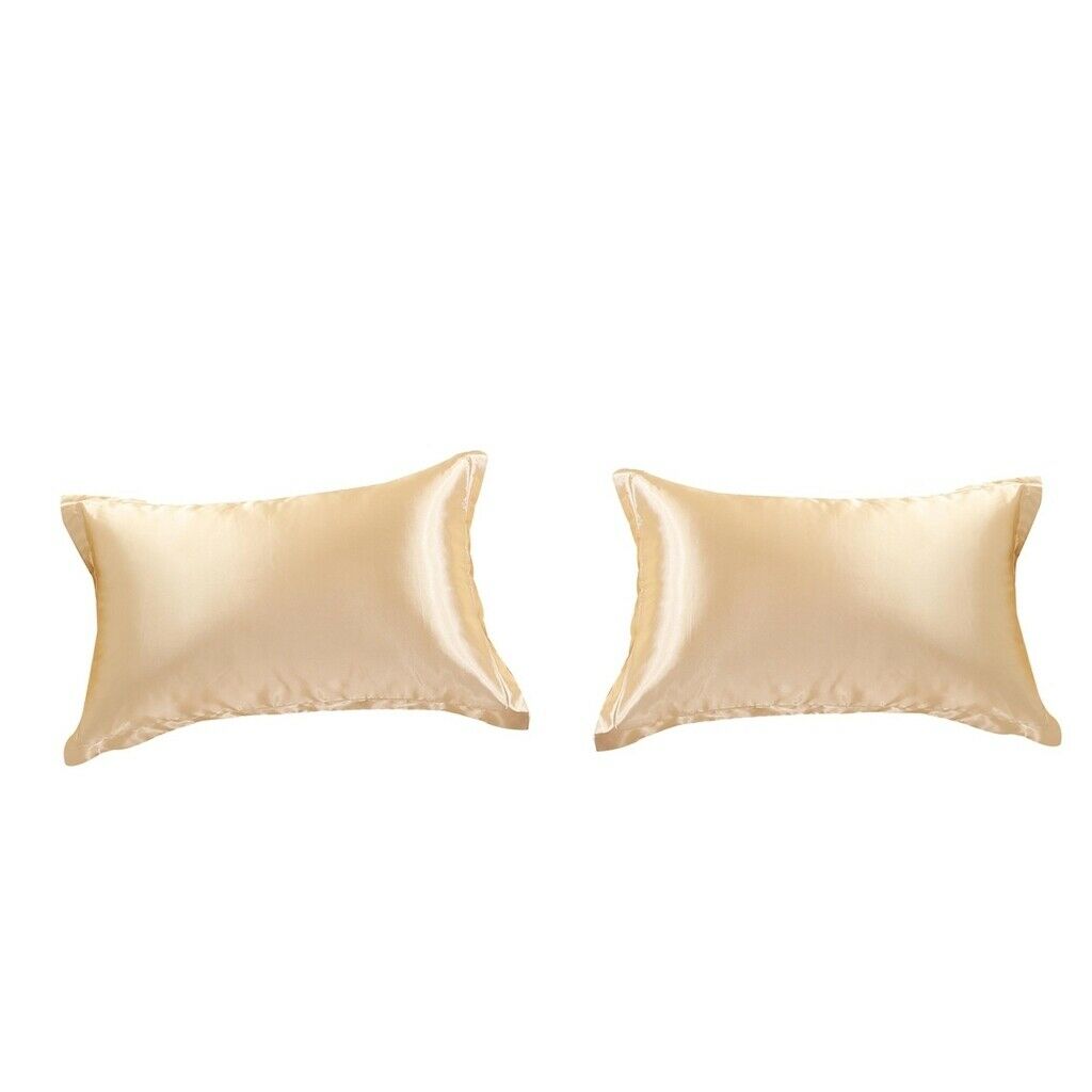 2pc Mulberrry Silk Pillowcase King - Size 19x29inch - Pillow Case Beige