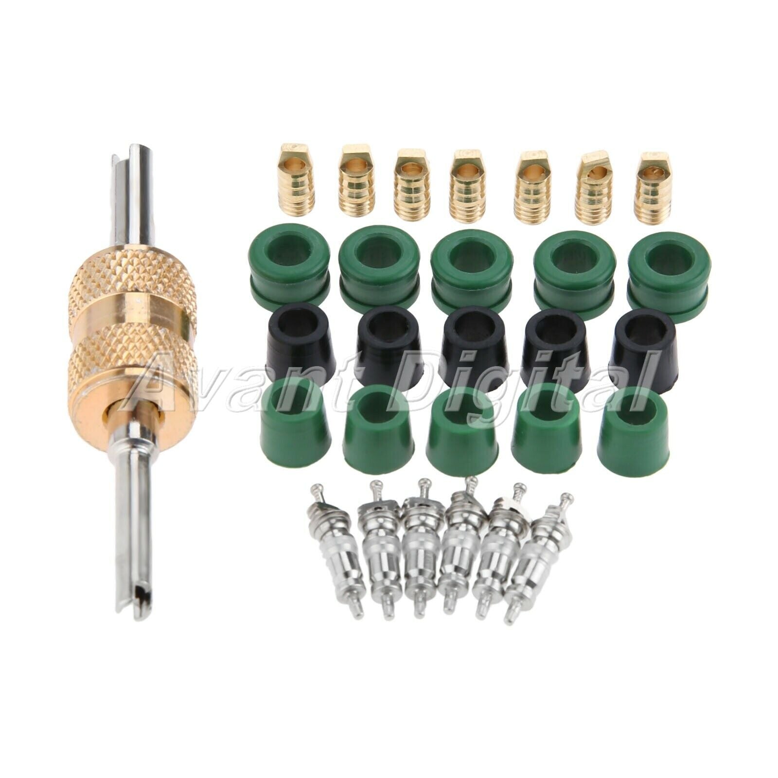 71Pcs Auto A/C Air Conditioning Valve Core Tool Remover Installer Assortment Kit