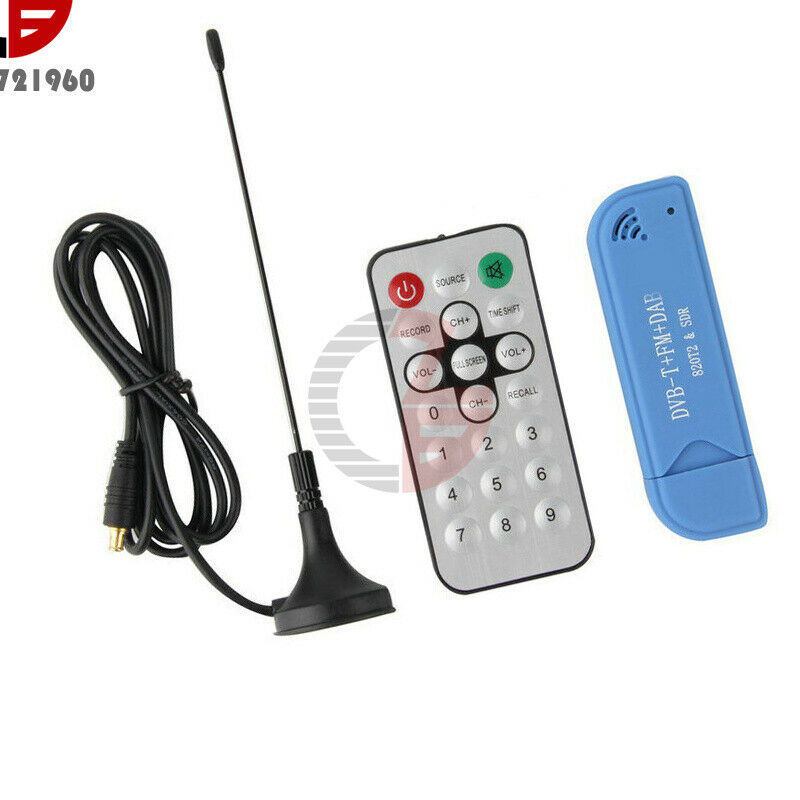 Digital USB 2.0 DVB-T SDR+DAB+FM HDTV TV Tuner Receiver Stick RTL2832U+ R820T2