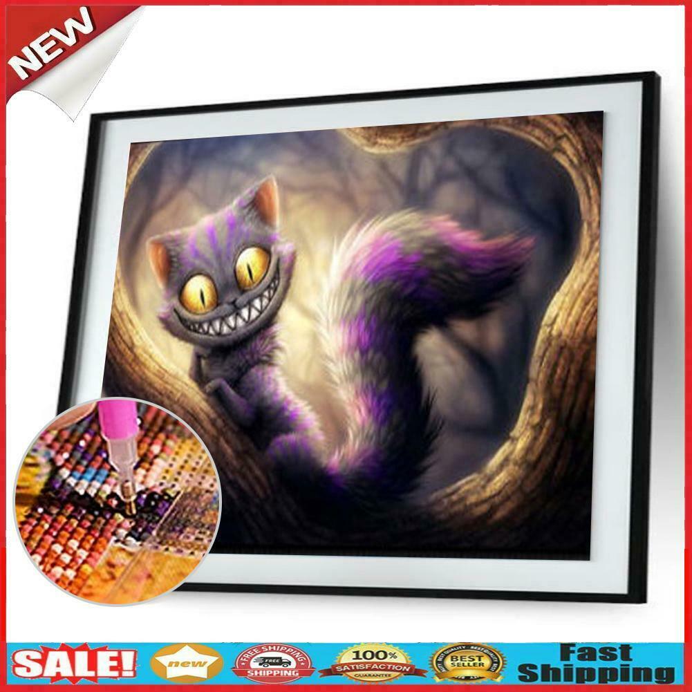 5D DIY Diamond Embroidery  Cat Diamond Painting Cross Stitch Home Decor @