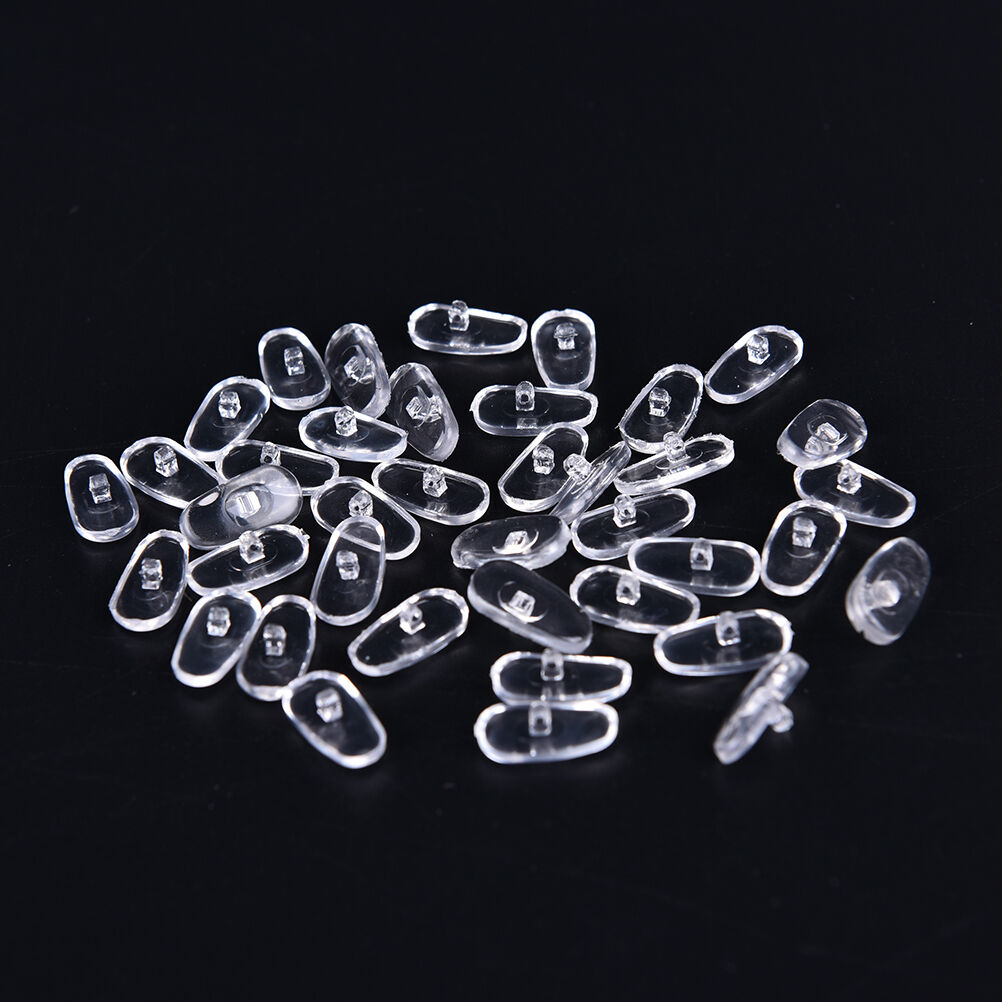 50 Pairs Screw-On Oval Silicone Nose Pads for Glasses Eyeglass 、N.l8