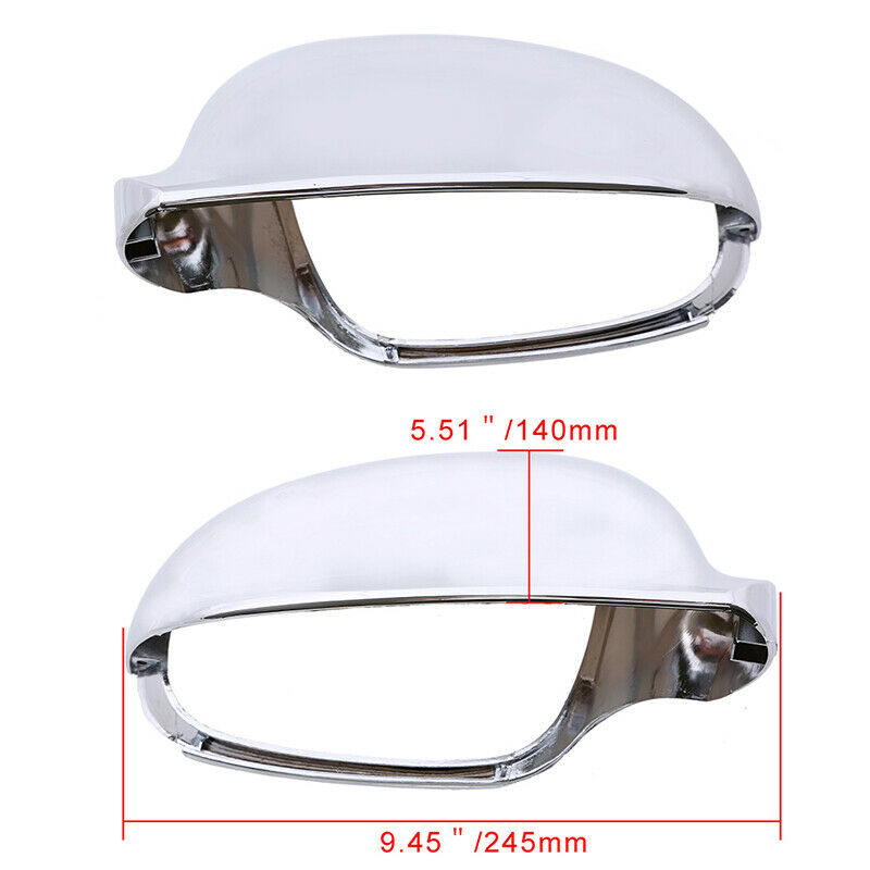 Pair Front Door Side Rearview Mirror Covers Cap Fits VW Jetta Variant 2008-2009