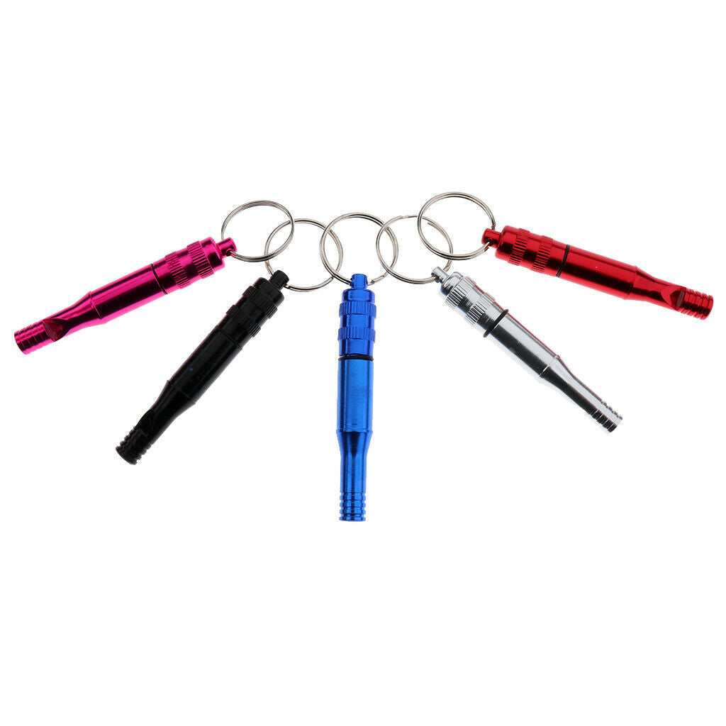5pcs Aluminum Alloy Emergency Whistle for Outdoor Travel Camping Boating