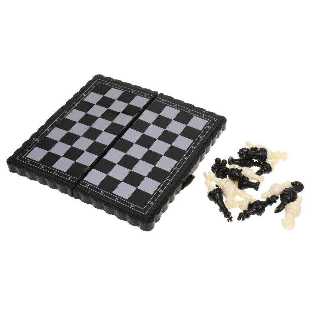 Portable Magnetic Chess Checkers Chessman for Children Board Game Toys