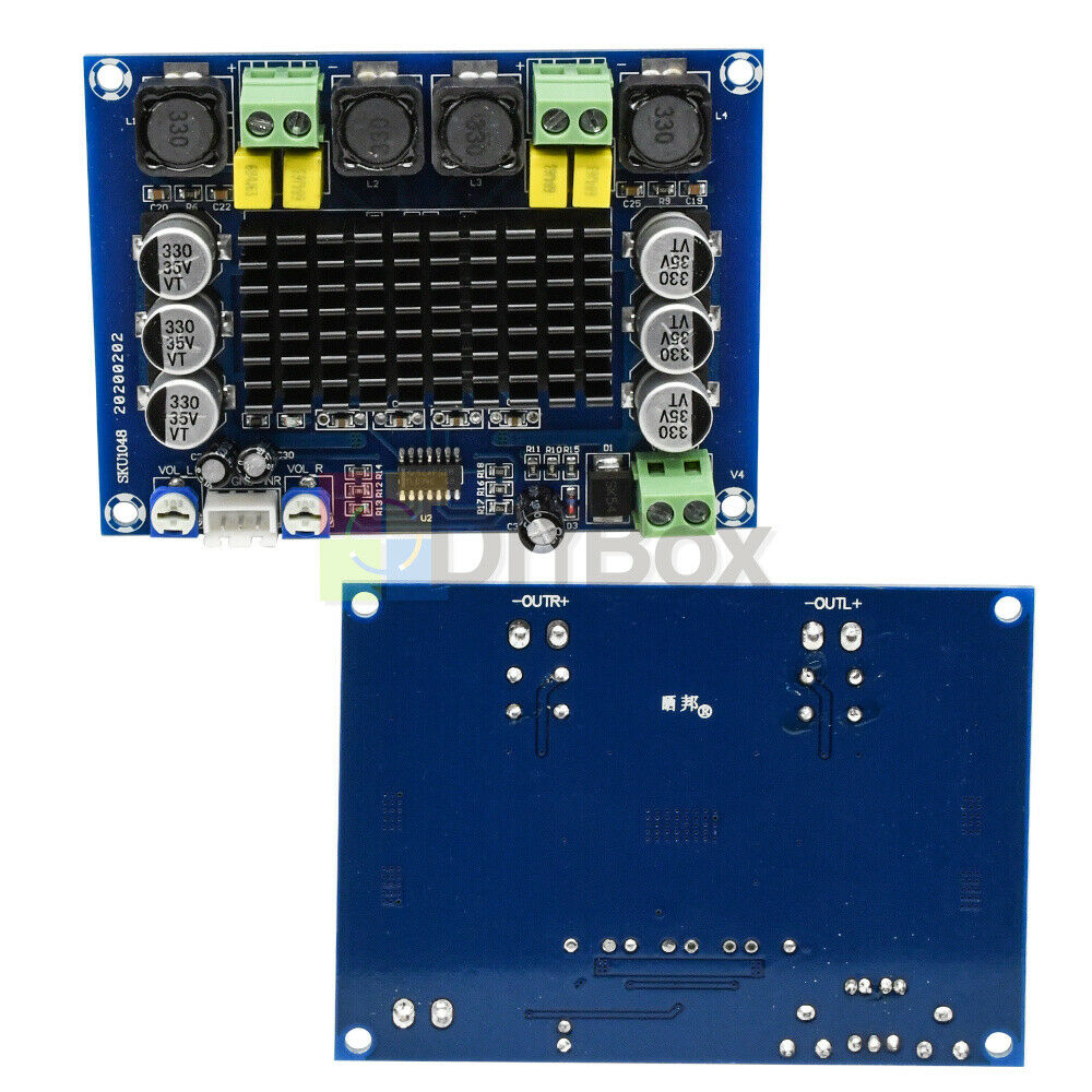 DC12V-24V TPA3116 D2 120W+120W Dual-channel Stereo Digital Audio Power Amplifier